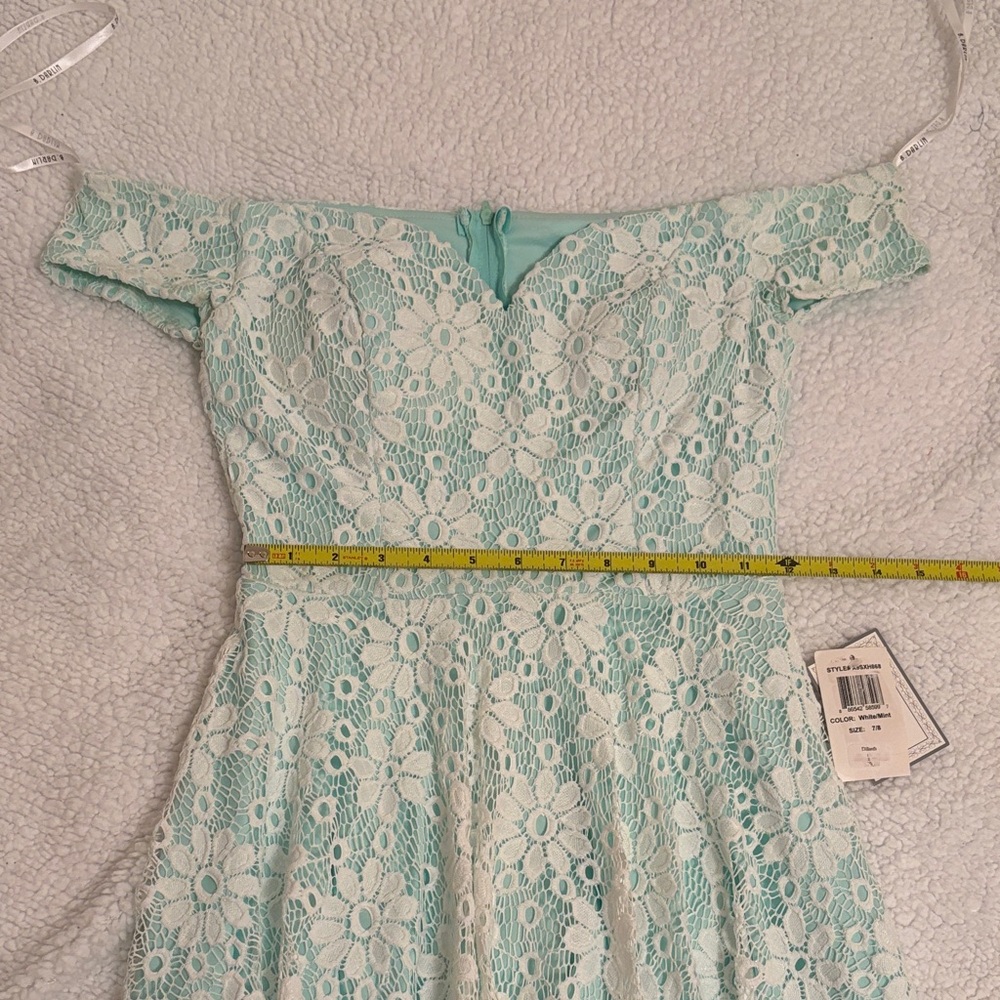 B Darlin Mint Lace Dress